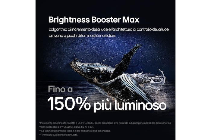 Immagine ravvicinata del TV LG OLED evo, OLED G4 che mostra il bordo superiore ultrasottile